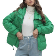 Womens-Puffer-Jackets-Long-Sleeve-Hooded-Padded-Coat-Green-1