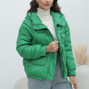 Womens-Puffer-Jackets-Long-Sleeve-Hooded-Padded-Coat-Green-7