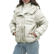 Womens-Puffer-Jackets-Long-Sleeve-Hooded-Padded-Coat-White-1