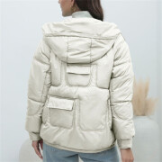 Womens-Puffer-Jackets-Long-Sleeve-Hooded-Padded-Coat-White-2