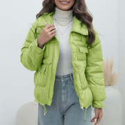 Womens-Puffer-Jackets-Long-Sleeve-Hooded-Padded-Coat-Yellowgreen-3