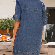 Womens-Denim-Mini-Dress-Darkblue-2