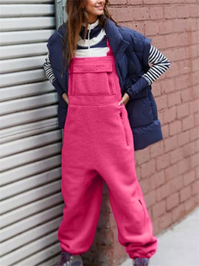 Womens-Fleece-Overalls-One-Piece-Bib-Fuzzy-Sherpa-Jumpsuit-Rosered-2.jpg