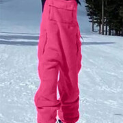 Womens-Fleece-Overalls-One-Piece-Bib-Fuzzy-Sherpa-Jumpsuit-Rosered-5