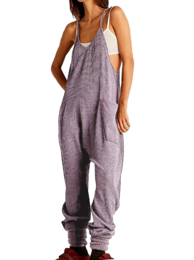 Womens-Sleeveless-Jumpsuit-V-Neck-Waffle-Knit-Overalls-Purple-1.jpg