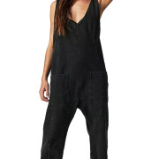 Womens-Denim-Jumpsuit-Casual-V-Neck-Sleeveless-Jean-Romper-Black-1