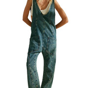 Womens-Denim-Jumpsuit-Casual-V-Neck-Sleeveless-Jean-Romper-Bluegreen-1