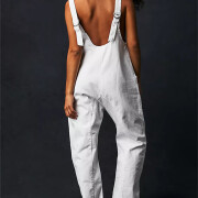 Womens-Denim-Jumpsuit-Casual-V-Neck-Sleeveless-Jean-Romper-White-2