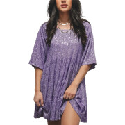 Womens-Sequin-Dress-Short-Sleeve-Crewneck-Sparkly-Ruffle-Mini-Dress-Purple-1