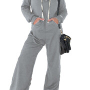 Womens-V-Neck-Jumpsuit-Grey-1