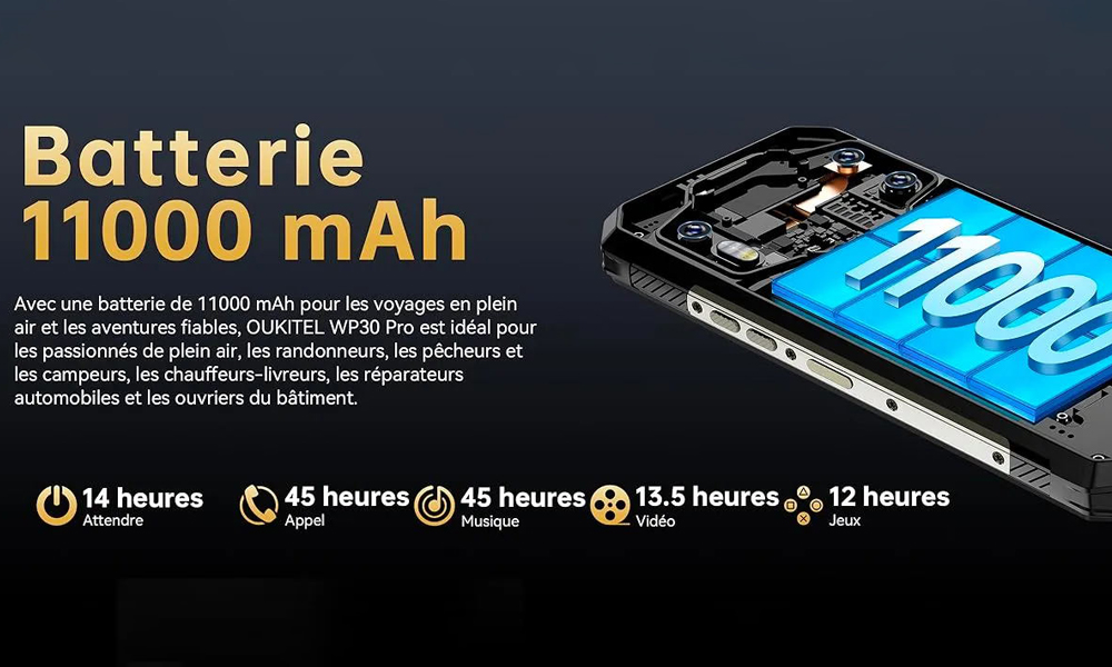 OUKITEL WP30 Pro 5G Téléphone Portable Incassable - 24Go + 512 Go