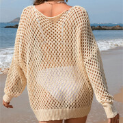 Womens-Summer-Crochet-Beach-Top-Long-Sleeve-Hollow-Out-Swim-Cover-Up-Apricot-2