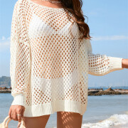 Womens-Summer-Crochet-Beach-Top-Long-Sleeve-Hollow-Out-Swim-Cover-Up-White-6