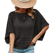 Womens-Crochet-Tops-Cover-Up-Black-1