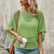 Womens-Crochet-Tops-Cover-Up-Green-5