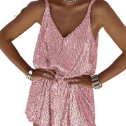 Womens-Glitter-Sequin-Dress-Pink-1