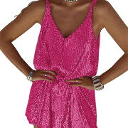 Womens-Glitter-Sequin-Dress-Rosered-1