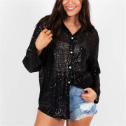 Womens-Sequin-Shirt-Black-2