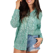 Womens-Sequin-Shirt-Green-1