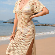 Womens-Summer-Crochet-Dress-Apricot-3