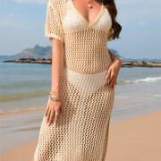 Womens-Summer-Crochet-Dress-Apricot-4