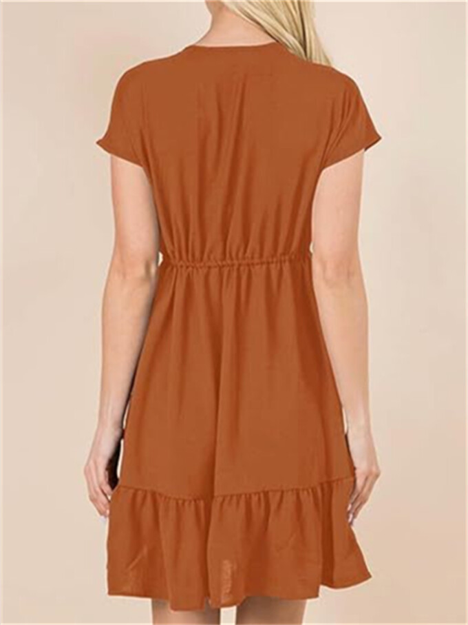 Womens-Summer-Dress-V-Neck-Short-Sleeve-Mini-Babydoll-Dress-Brown-2.jpg