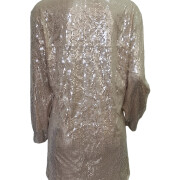 Womens-Sequin-Dress-Sparkly-Long-Sleeve-Shirt-Dress-Apricot-7