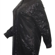 Womens-Sequin-Dress-Sparkly-Long-Sleeve-Shirt-Dress-Black-4