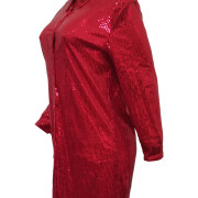 Womens-Sequin-Dress-Sparkly-Long-Sleeve-Shirt-Dress-Red-4