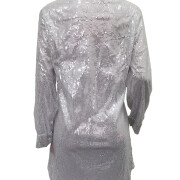 Womens-Sequin-Dress-Sparkly-Long-Sleeve-Shirt-Dress-Silver-7