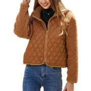 Womens-Fuzzy-Fleece-Jacket-Cropped-Sherpa-Coat-Long-Sleeve-Zipper-Lightweight-Quilted-Outwear-Camel-1