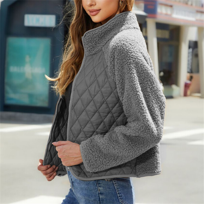 Womens-Fuzzy-Fleece-Jacket-Cropped-Sherpa-Coat-Long-Sleeve-Zipper-Lightweight-Quilted-Outwear-Grey-4.jpg