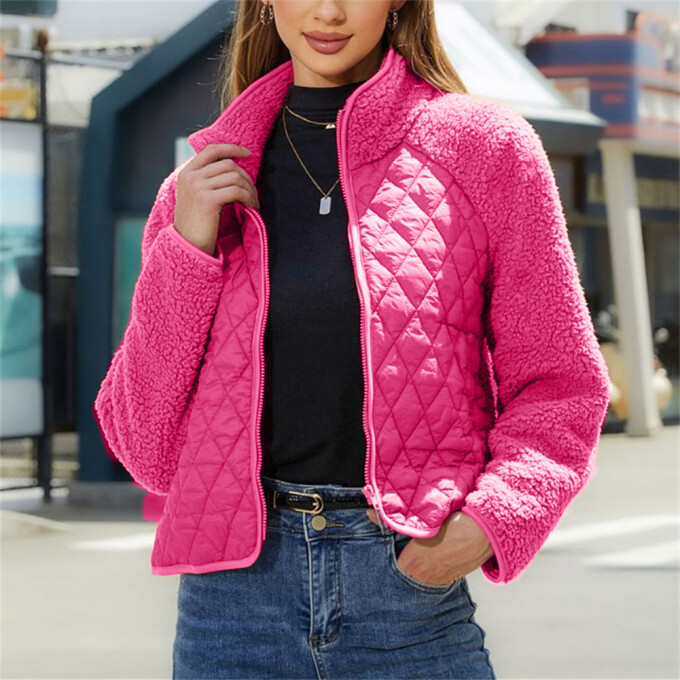 Womens-Fuzzy-Fleece-Jacket-Cropped-Sherpa-Coat-Long-Sleeve-Zipper-Lightweight-Quilted-Outwear-Rosered-3.jpg