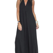 Womens-Summer-Boho-Sleeveless-V-Neck-Maxi-Dress-Black-1