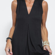 Womens-Summer-Boho-Sleeveless-V-Neck-Maxi-Dress-Black-4