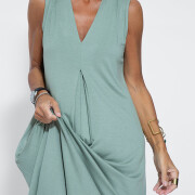 Womens-Summer-Boho-Sleeveless-V-Neck-Maxi-Dress-Bluegreen-3