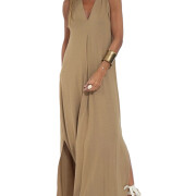 Womens-Summer-Boho-Sleeveless-V-Neck-Maxi-Dress-Khaki-1