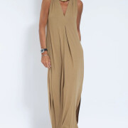 Womens-Summer-Boho-Sleeveless-V-Neck-Maxi-Dress-Khaki-3