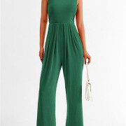 Womens-Summer-Sleeveless-Jumpsuit-Green-3