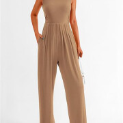 Womens-Summer-Sleeveless-Jumpsuit-Khaki-4