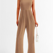 Womens-Summer-Sleeveless-Jumpsuit-Khaki-5