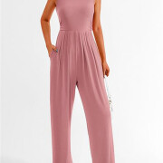 Womens-Summer-Sleeveless-Jumpsuit-Pink-4