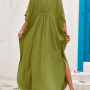 Women-Kaftan-Dress-Armygreen-2