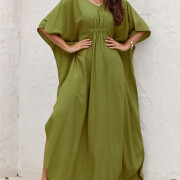 Women-Kaftan-Dress-Armygreen-5