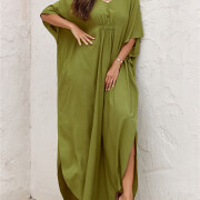 Women-Kaftan-Dress-Armygreen-6