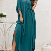 Women-Kaftan-Dress-Darkgreen-3