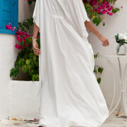 Women-Kaftan-Dress-White-2