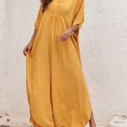 Women-Kaftan-Dress-Yellow-3