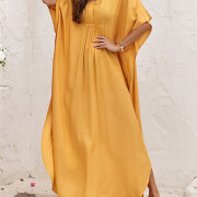 Women-Kaftan-Dress-Yellow-5