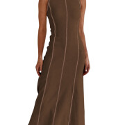 Womens-Bodycon-Long-Dress-Coffee-1